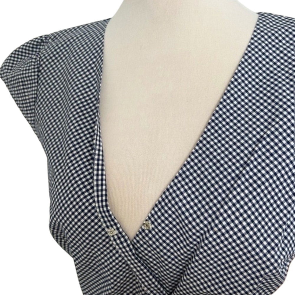 JCrew Gingham Faux Wrap Dress - Picture 4 of 8